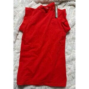 Skims fits everybody mock neck tank poppy red NWT
